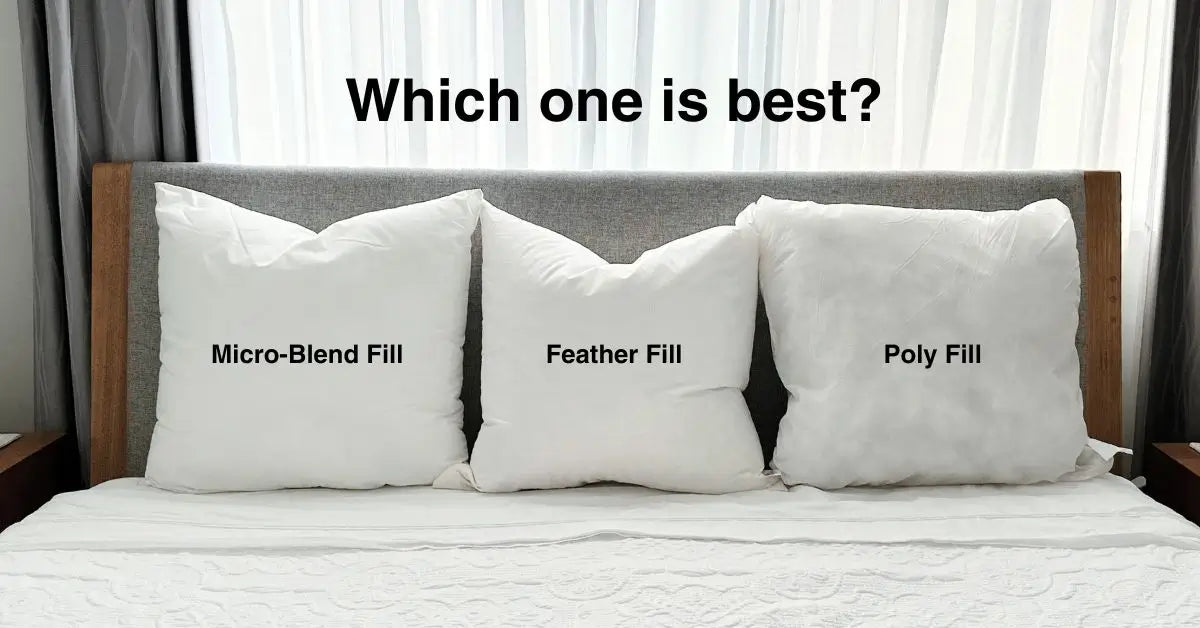 Choosing between feather fill, poly fill or Weavefill mico blends cushion inner inserts for your home