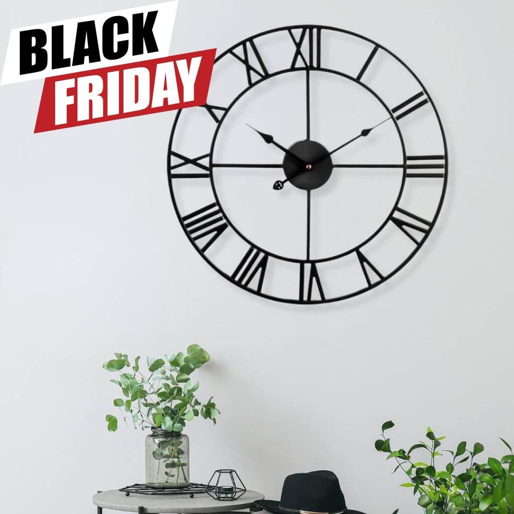 Black Friday Home Decor Sale on large wall clocks at Beautiful Home Decor