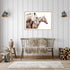The 3 Palomino Horses Wall Art Photo Print in a timber framed in your hallway made by Beautiful Home Décor.
