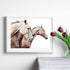 3 Palomino Horses Wall Art Photo Print framed in white to decorate your empty walls and shelves.