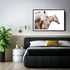 3 Palomino Horses Wall Art Print Artwork framed in black with a border for above your bed head wall by Beautiful Home Decor