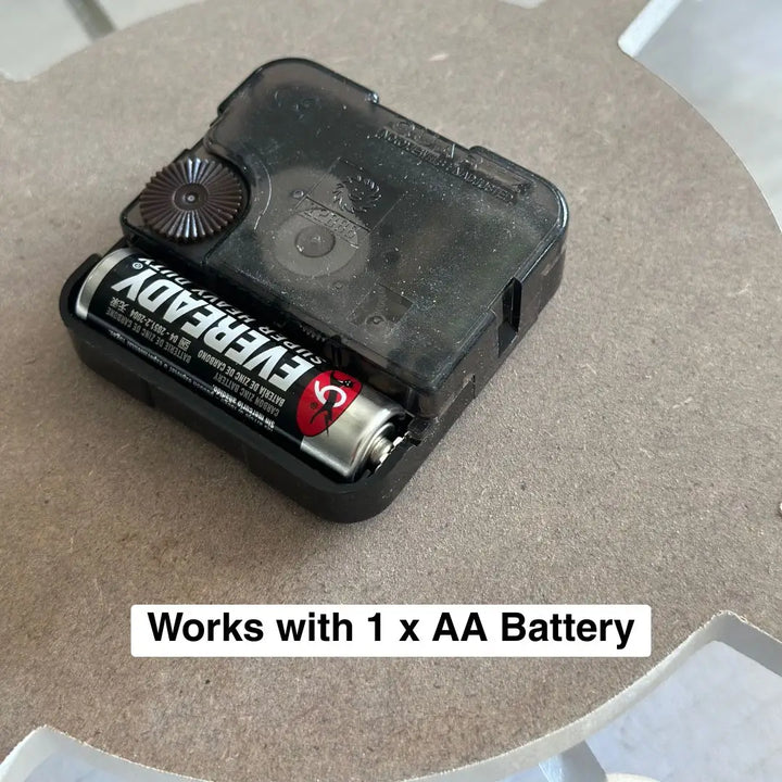 Large 60cm 80cm Hamptons Double frame floating wall clock battery compartment holder