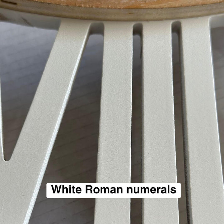 Large 60cm 80cm Hamptons Double frame floating wall clock white roman numerals