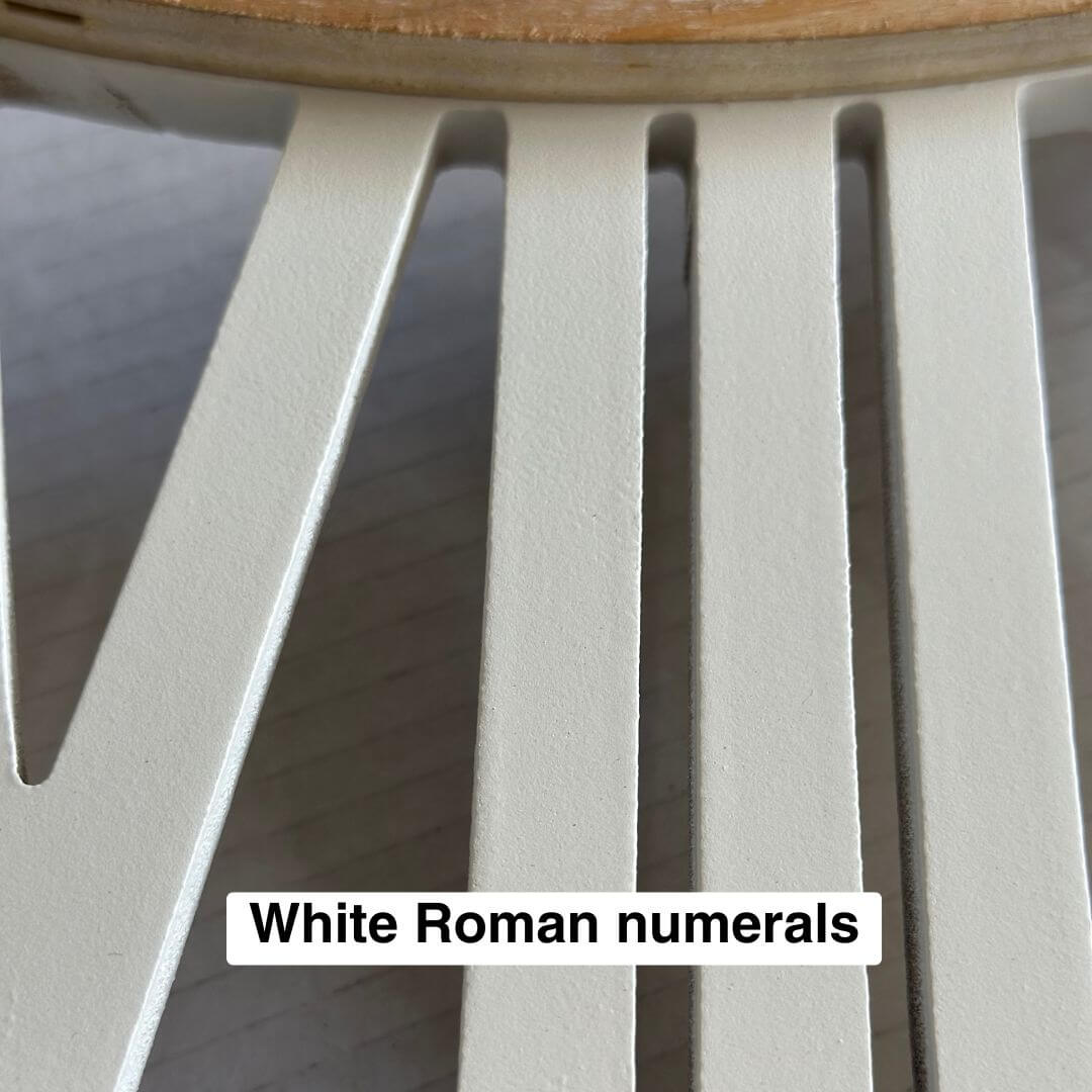 Large 60cm 80cm Hamptons Double frame floating wall clock white roman numerals