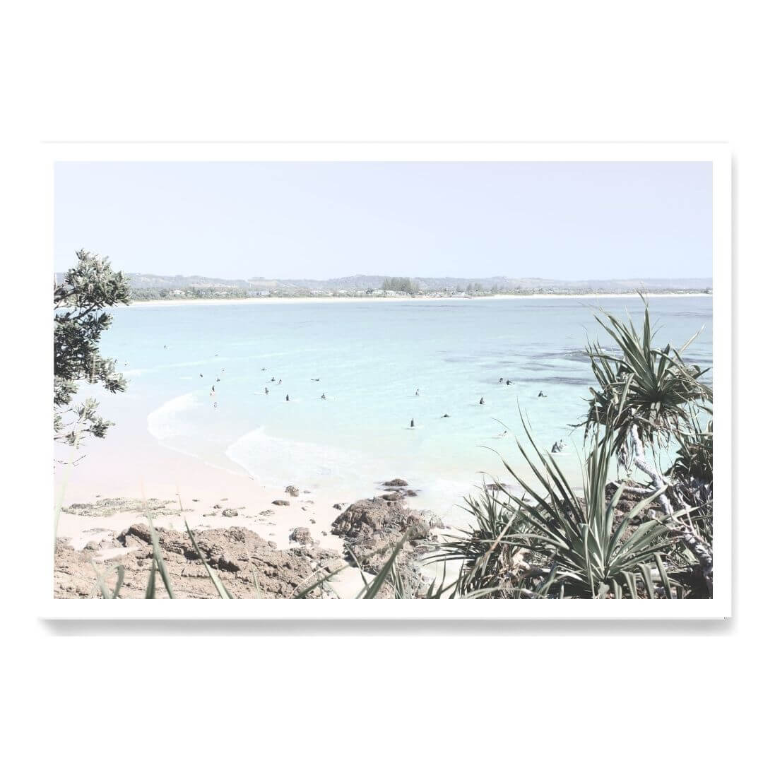 A wall art photo print of a Australian Watego Surf Beach B  unframed with a white border by Beautiful HomeDecor