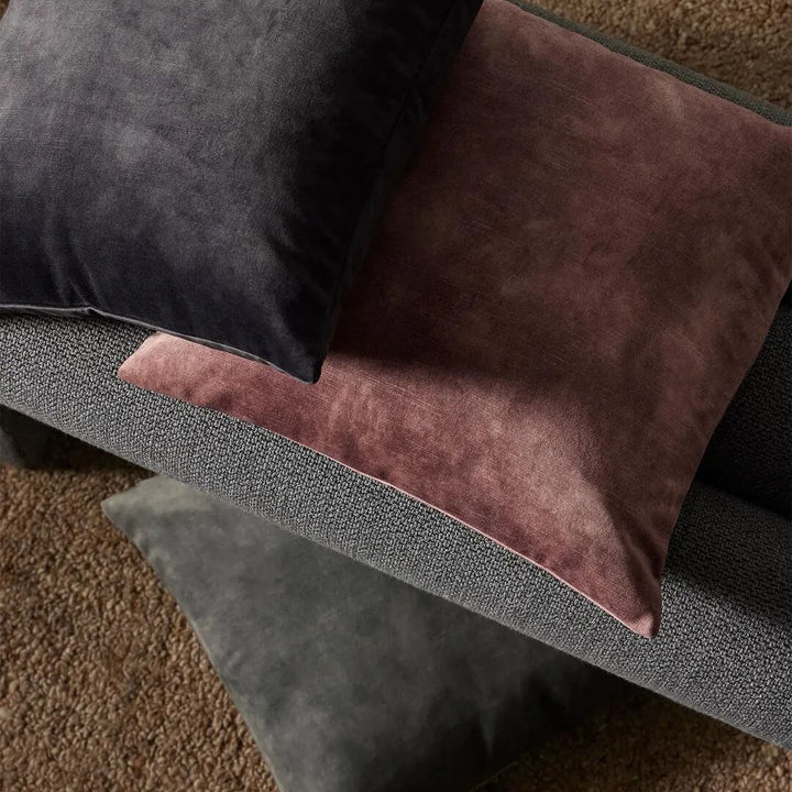 Close up of the Ava Square Velvet Cushion in 50cm