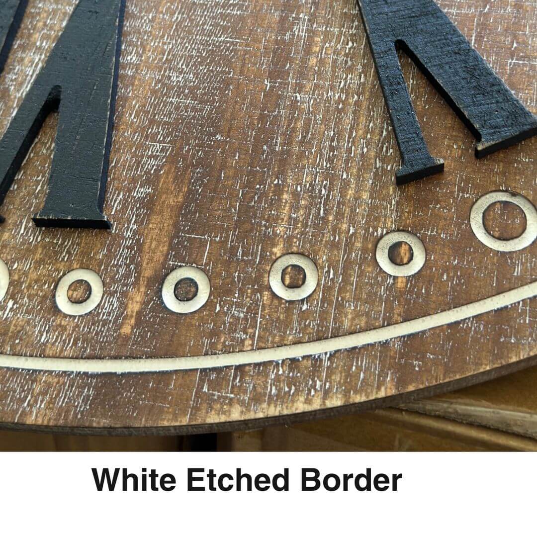 Industrial-style 60cm Brown Rustic Wall Clock with classic Roman numerals and soft circle accents.