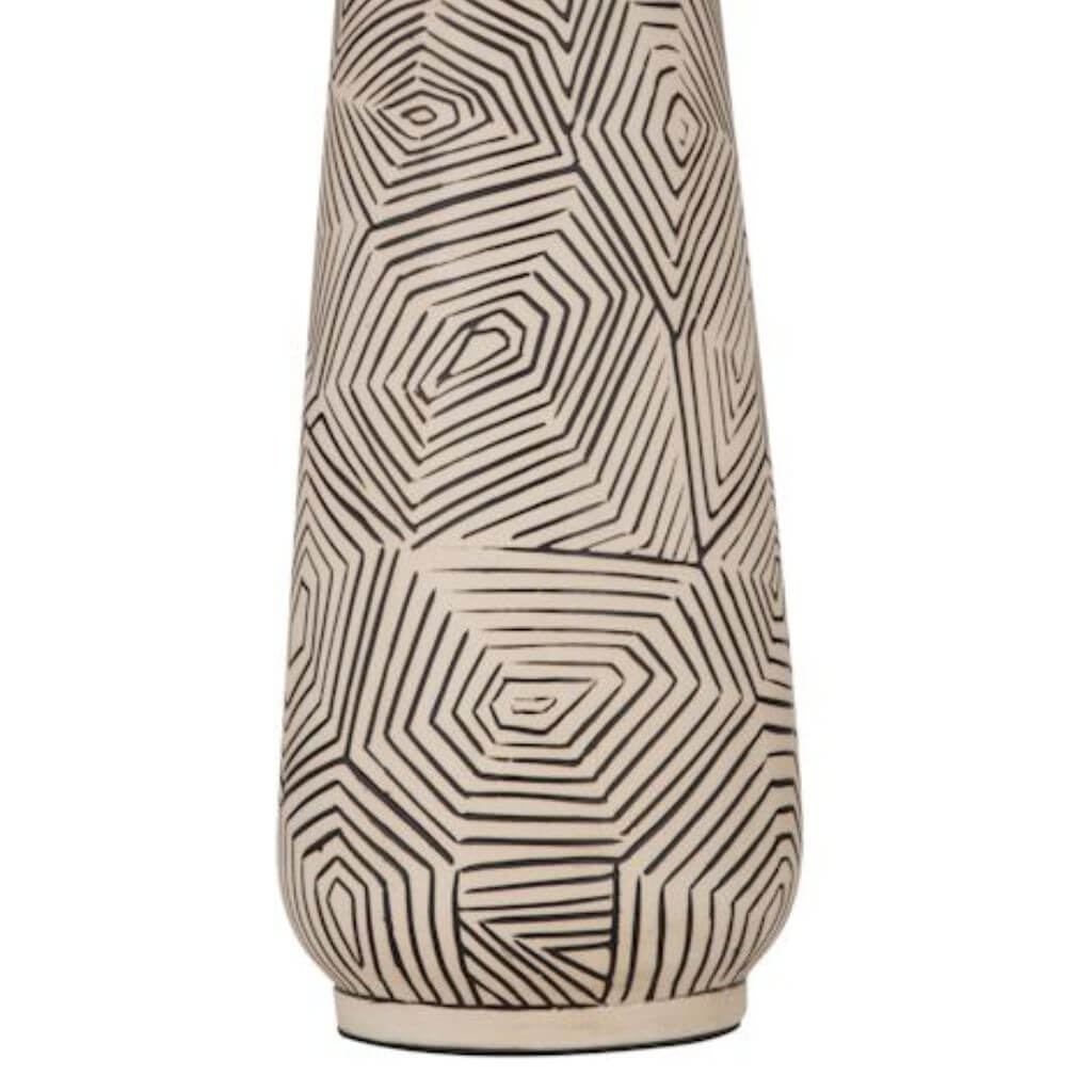 Caritas Table Lamp Base in black and neutrals to style your bedside tables and living room tables