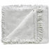 The Chelsea Cotton Throw with fringe measuring 150cm x 180cm in a stylish off white colour.