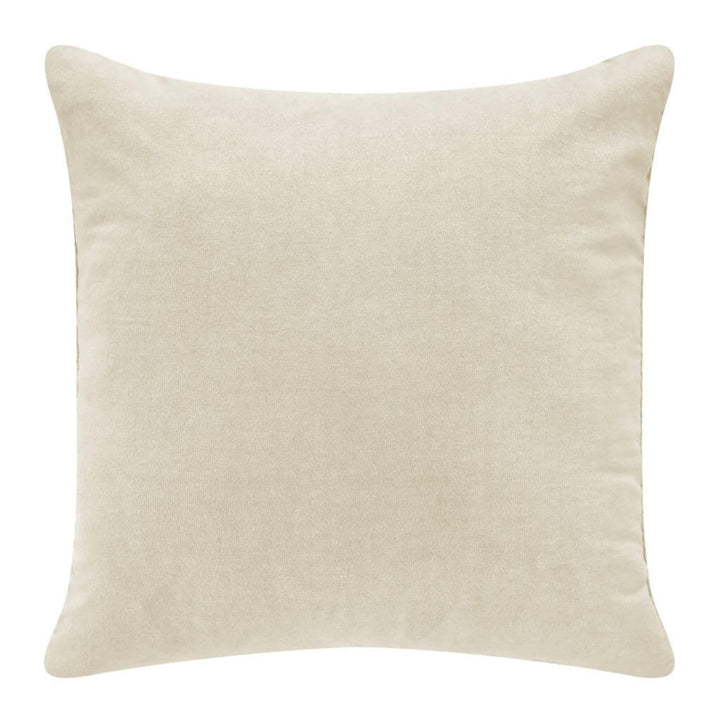 The back view of the 50cm Square Chevvy Cream Cushion with a chevron pattern, to style your bed or sofa.