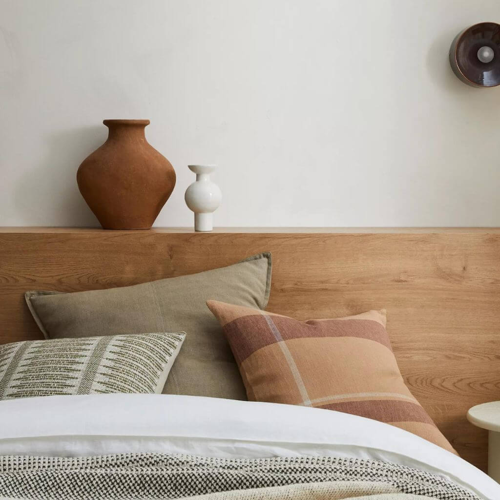 Find your perfect Como Square Linen Cushion 50cm to style your bedroom by Weave Cushions Covers Feather Inserts Beautiful Home Decor