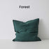 Como Forest Green European Linen Cushion 50cm Weave Cushions Covers Feather Inserts