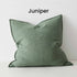 Como Juniper Green European Linen Cushion 60cm Weave Cushions Covers Feather Inserts