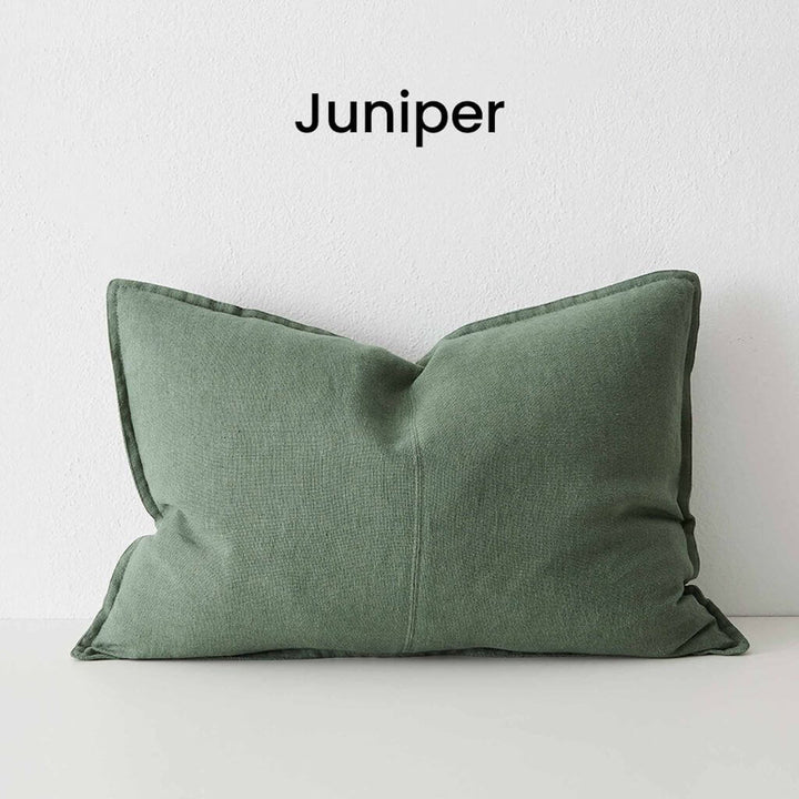 Como Juniper Green rectangle linen cushion 40cm 60cm Weave Cushions Covers Feather Inserts