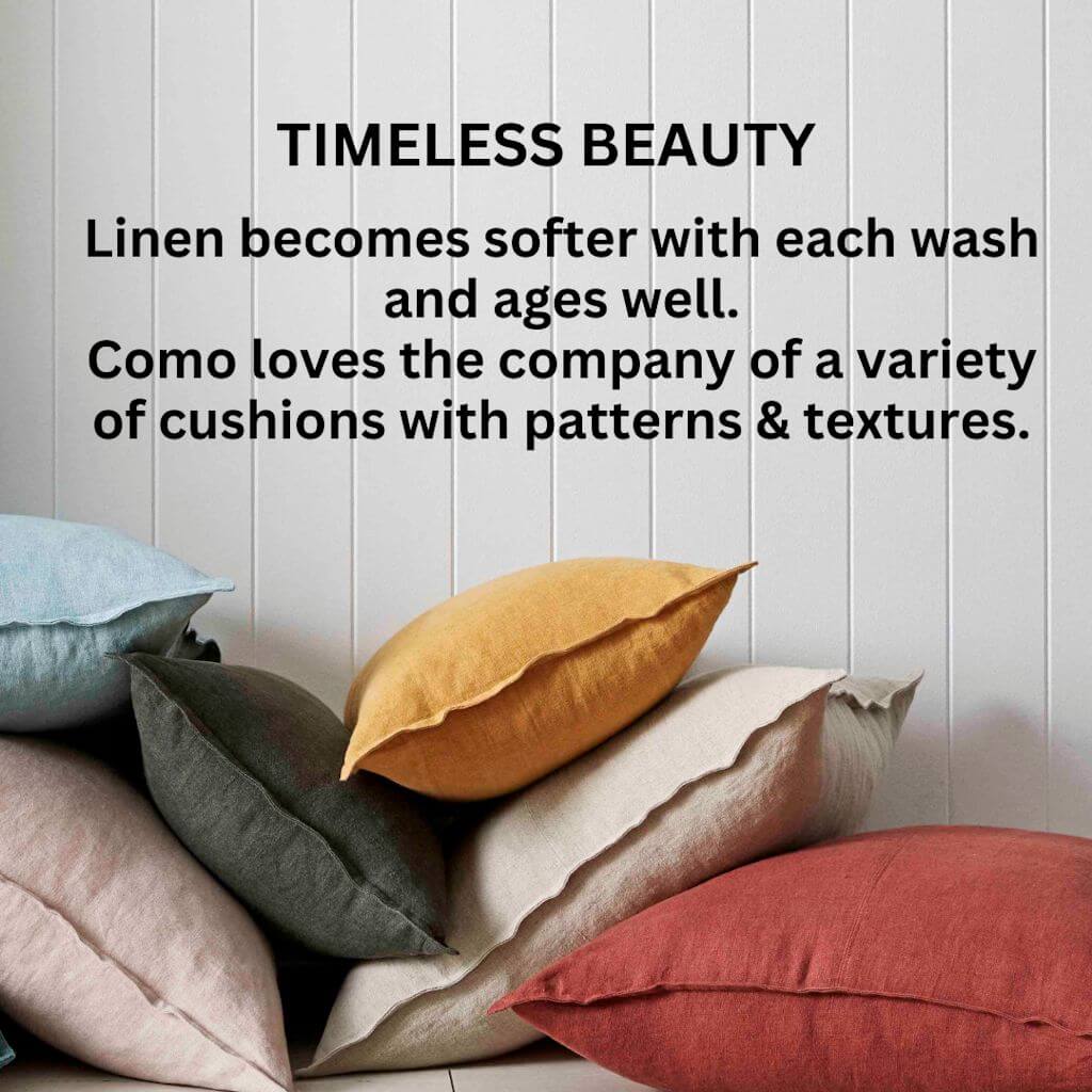 Como Rectangle Linen Cushion adds comfort and style to your bedroom or living room