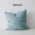 Como Mineral Blue European Linen Cushion 60cm Weave Cushions Covers Feather Inserts