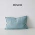 Como Mineral Blue European Linen Cushion Lumbar 40cm 60cm Weave Cushions Covers Feather Inserts