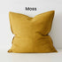 Como Moss Yellow European Linen Cushion 60cm Weave Cushions Covers Feather Inserts