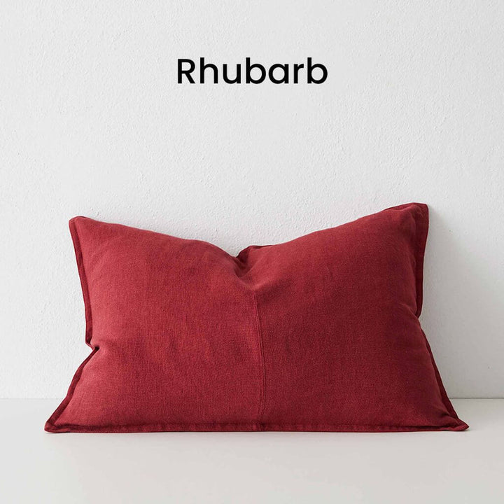 Como Rhubarb Red rectangle linen cushion 40cm 60cm Weave Cushions Covers Feather Inserts