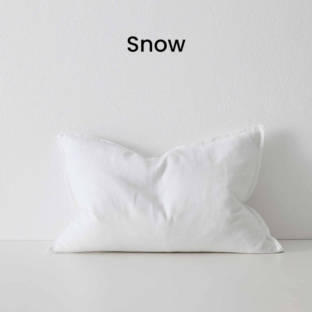Como Snow White European Linen Cushion Lumbar 40cm 60cm Weave Cushions Covers Feather Inserts