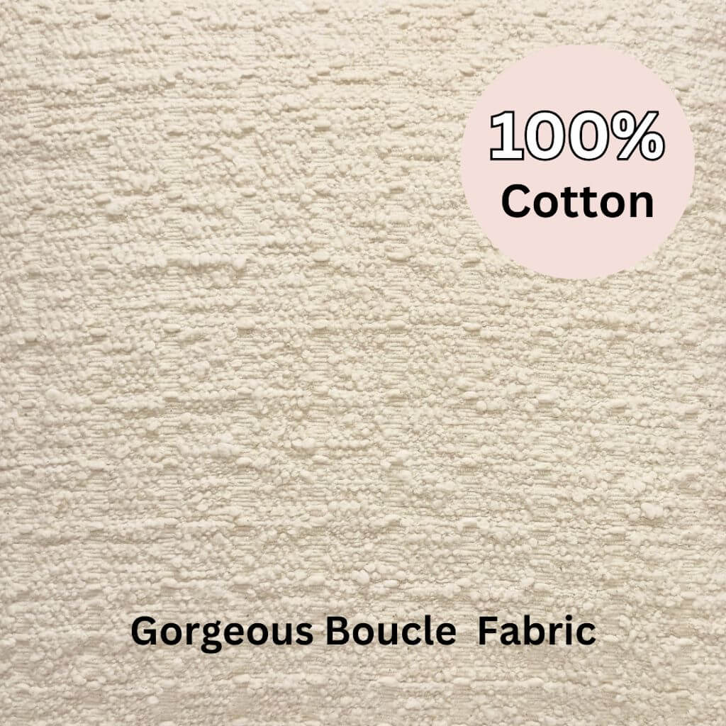 The gorgeous Gemma Cream Boucle Cushion, measuring 50cm is the perfect decorative cushion to decorate your bedroom or living room.