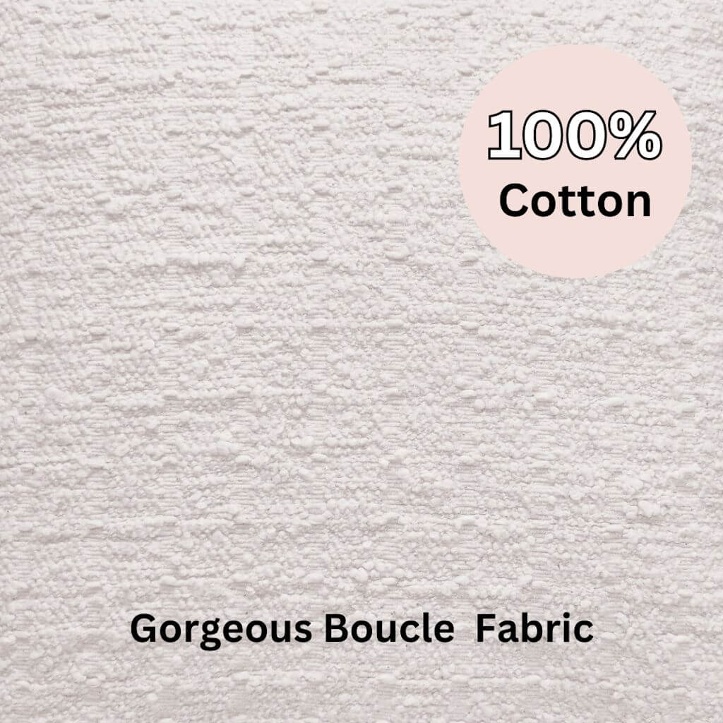 The gorgeous Gemma Ivory Boucle Cushion, measuring 50cm is the perfect decorative cushion to decorate your bedroom or living room.