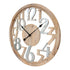 Industro Scandi Floating Wall Clock 60cm with timber and metal numbers battery side view