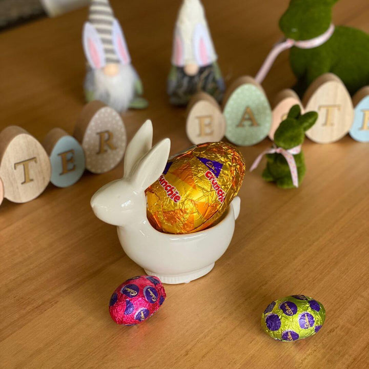 A cute Millie Bunny Jewellery holder to display your easter eggs in a fun way.