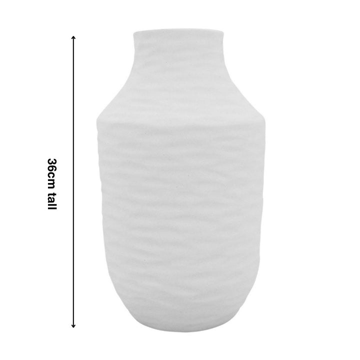 36cm tall Kima large white vase to style your Australian Coastal Hamptons Home from Beautiful Home Decor