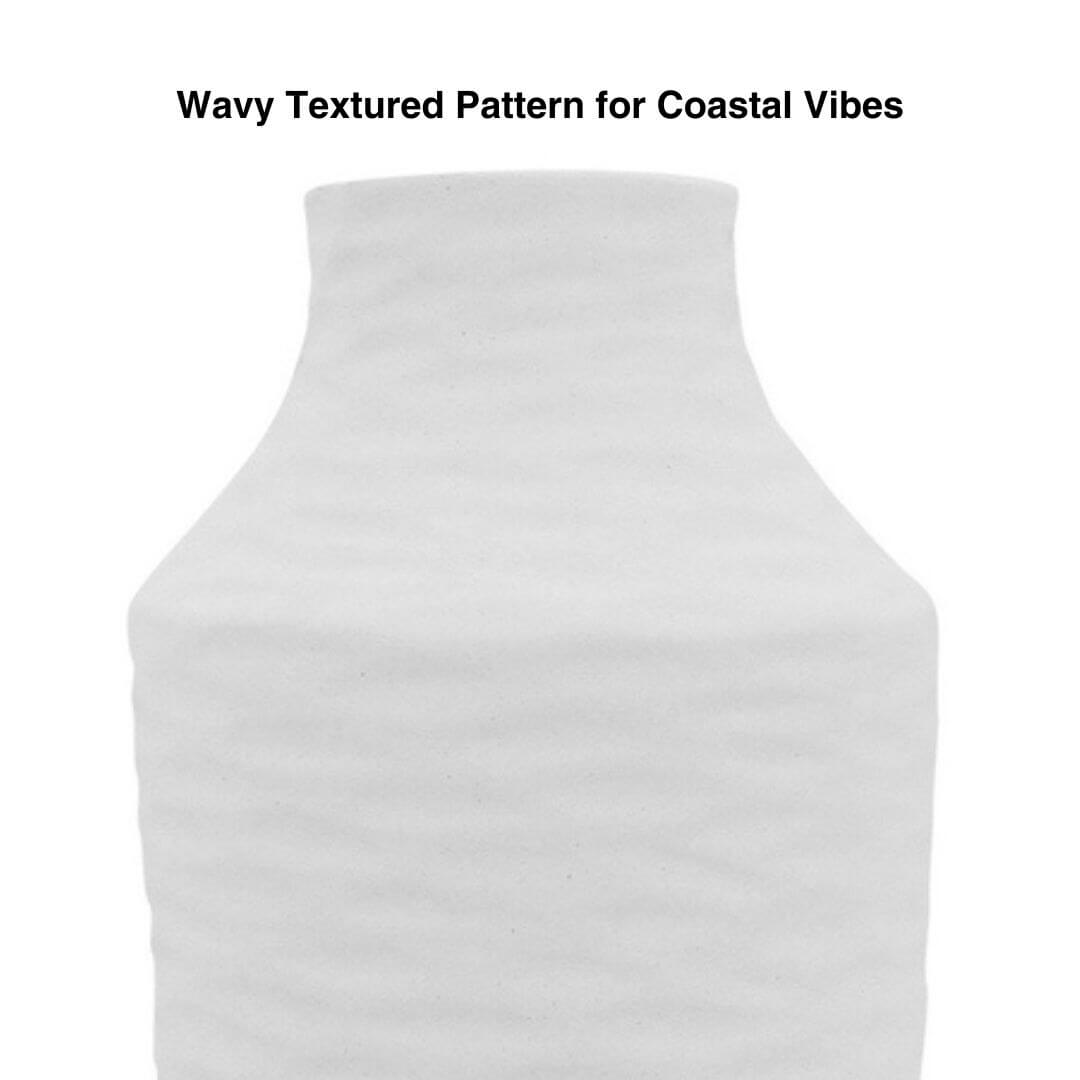 Large white vase, 36cm textured Kima to style your Australian Coastal Hamptons Home by Beautiful Home Decor