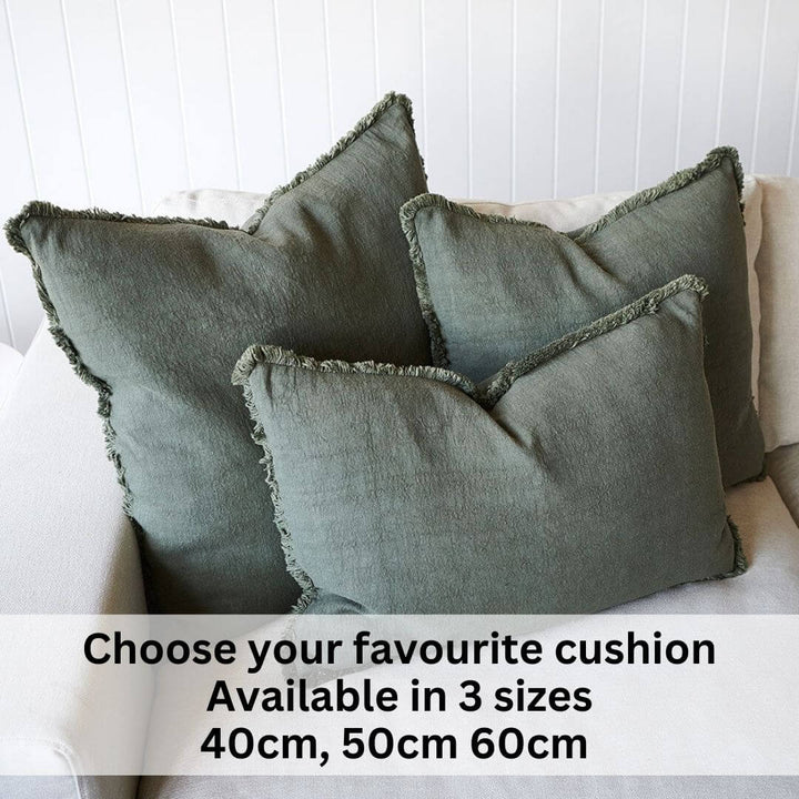 The Luca Boho Fringe Cushion is available in 3 sizes from 50cm, 60cm and rectangle 40cm.