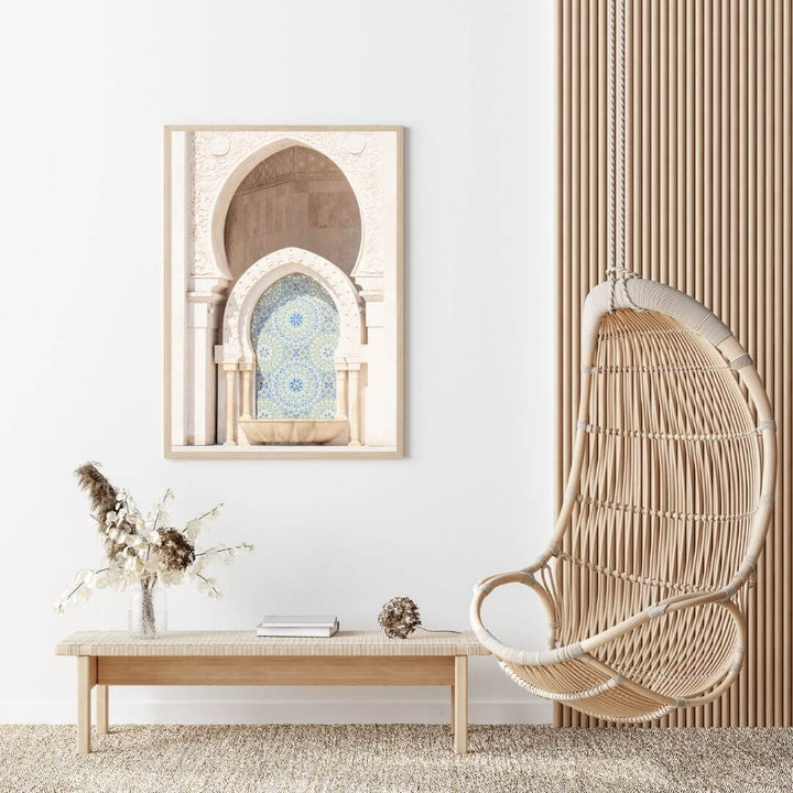Moroccan Temple Arch Wall Art Photo Print with a timber frame by Beautiful Home Decor to style your empty walls.