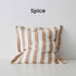 Vito Spice Orange Stone washed linen Cushion 50cm Striped Weave Cushions and Covers with feather insert Beautiful Home Decor