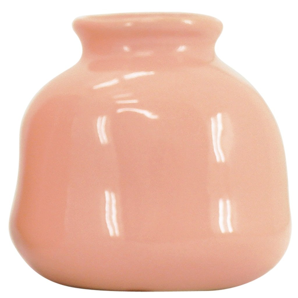 Large salmon pink ceramic vase with a smooth glazed finish, perfect for shelves, dining tables, or coastal home decor.
