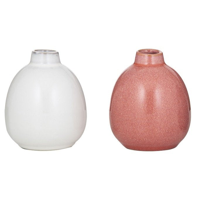 10cm Nya small pink ceramic vase also available in cream from Beautiful Home Decor