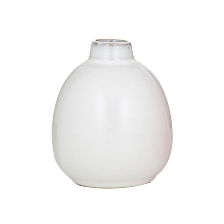 A 10cm Nya small cream ceramic vase to decorate your vintage, coastal home.