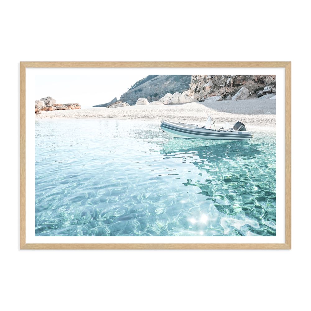 Italian Beach side Boat Wall Art Photograph Print or Canvas Timber Framed or Unframed Beautiful Home Decor
