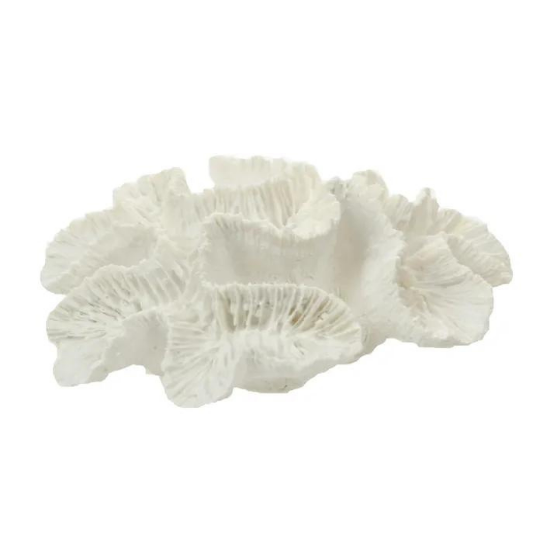 White Flower Coral Decor Made from polyresin - natural coral design coastal decorative home decor