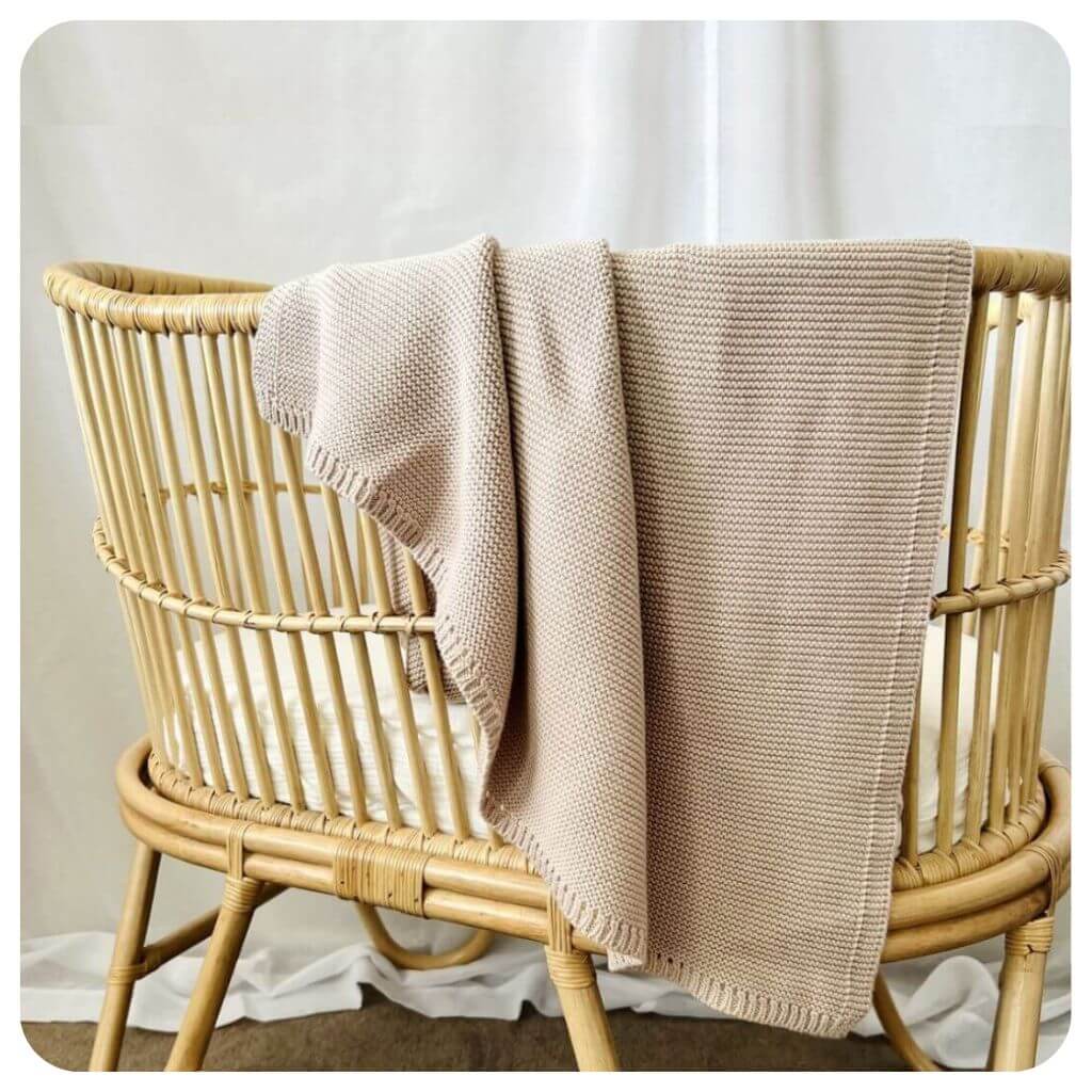 Super soft, comfy quality aby bedding, knit blankets, swaddle wraps and beanies for your baby nursery shop online at Beautiful Home Decor