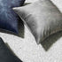 Ava Grey Black Velvet Cushion 50cm Square Weave Cushions Covers Feather Insert