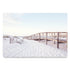 A coastal wall art photo print of a beachside boardwalk unframed, printed edge to edge without a white border