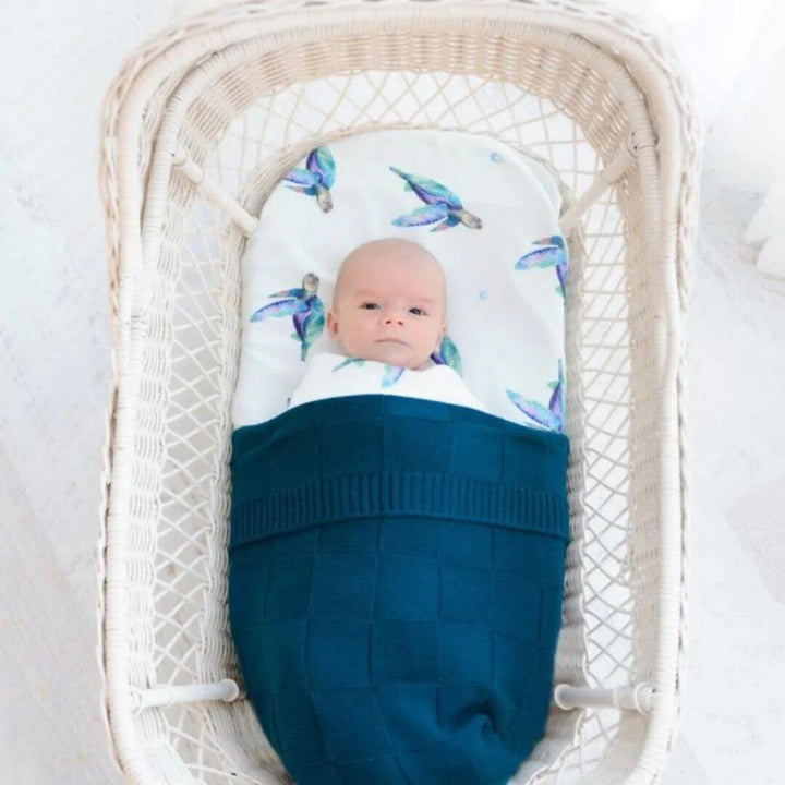 Perfect Christmas Gift Ideas is this Anchor and Arrow super soft, light weight Knitted Baby Blanket