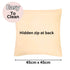 The custard yellow 45cm square Callista cushion with a crochet floral pattern in front and plain back with a hidden zip.