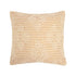 The custard yellow Callista cushion measures 45cm and has a crochet floral design.