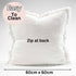 The Square 60cm Chelsea Fringe Cotton Cushion has a removable cover with a zip at the back.