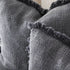 A set of 2 slate dark grey Square 50cm Chelsea Fringe Cotton Cushion for your Coastal Hamptons Australian home decor.