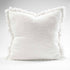 A gorgeous off white Square 60cm Chelsea Fringe Cotton Cushion