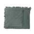 A beautiful khaki green throw part of the Rectangle 40cm x 60cm Chelsea Fringe Cotton Cushion and Throw Bundle Set