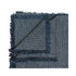 A lux navy blue throw part of the Square 50cm Chelsea Fringe Cotton Cushion and Throw Bundle Set