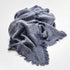 The large navy blue Chelsea Cotton Throw with fringe measuring 150cm x 180cm is the perfect size to decorate your bed. 